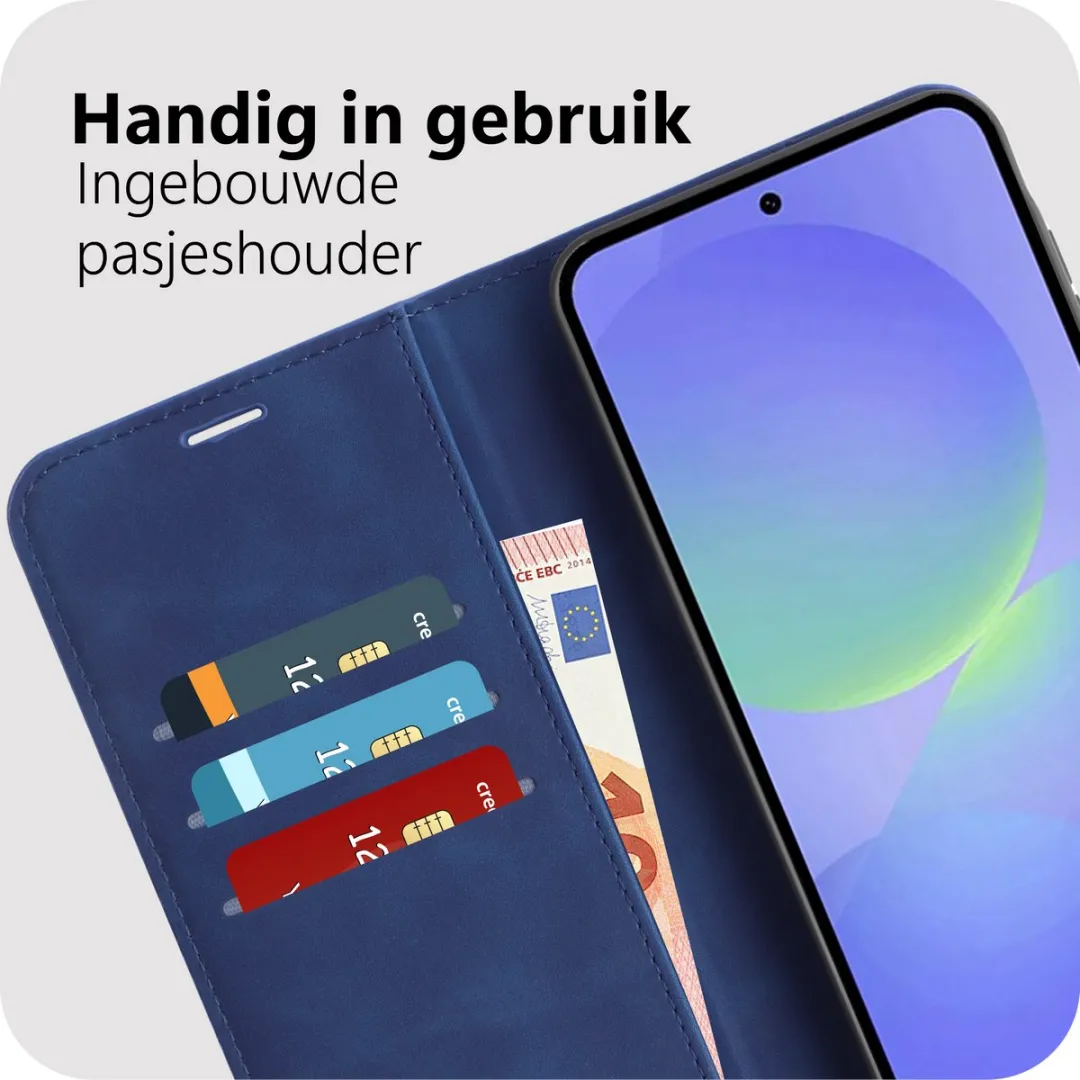 Just in Case MSA2870PW7 Hoesje - Samsung Galaxy A37 - 4 Pasjes - Blauw