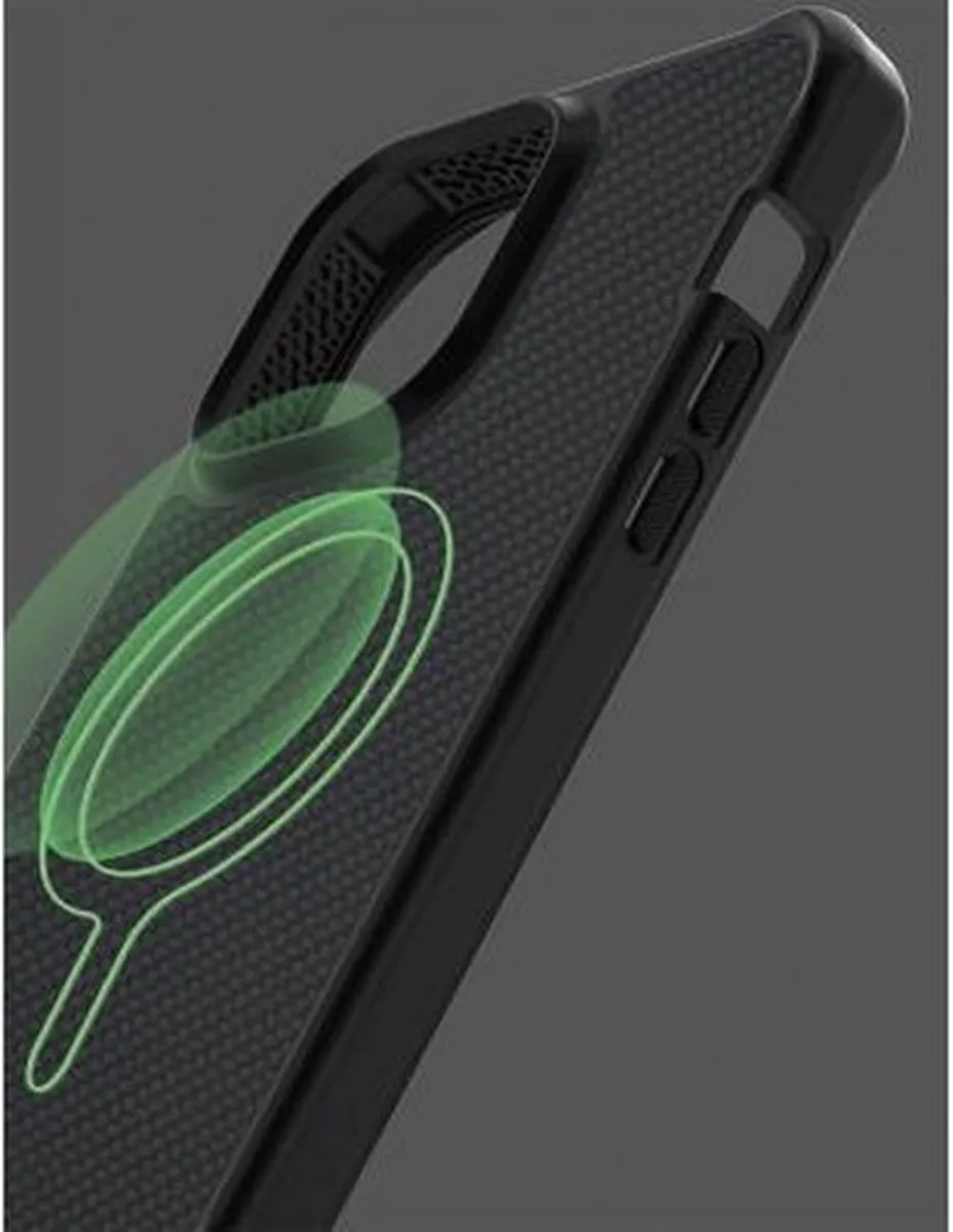 Itskins Ballistisch Nylon iPhone 14 Pro Hoesje - Zwart - afbeelding 6 van 6