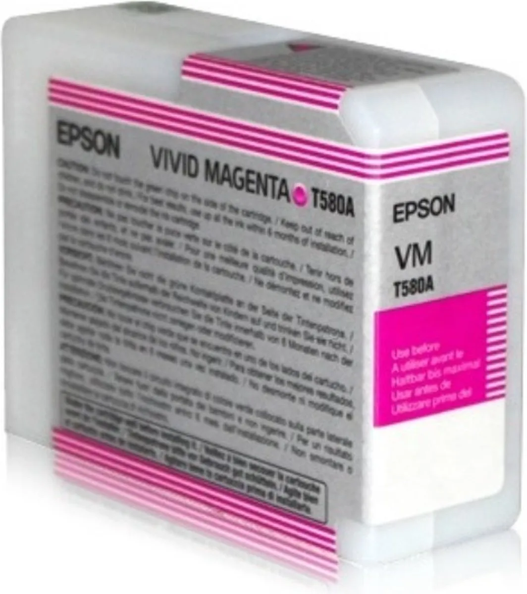 Epson T580A Inktcartridge Licht Magenta 80ml