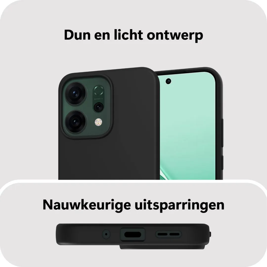 Just in Case Oppo Reno14 Hoesje Siliconen MOO2805KL1 - Zwart