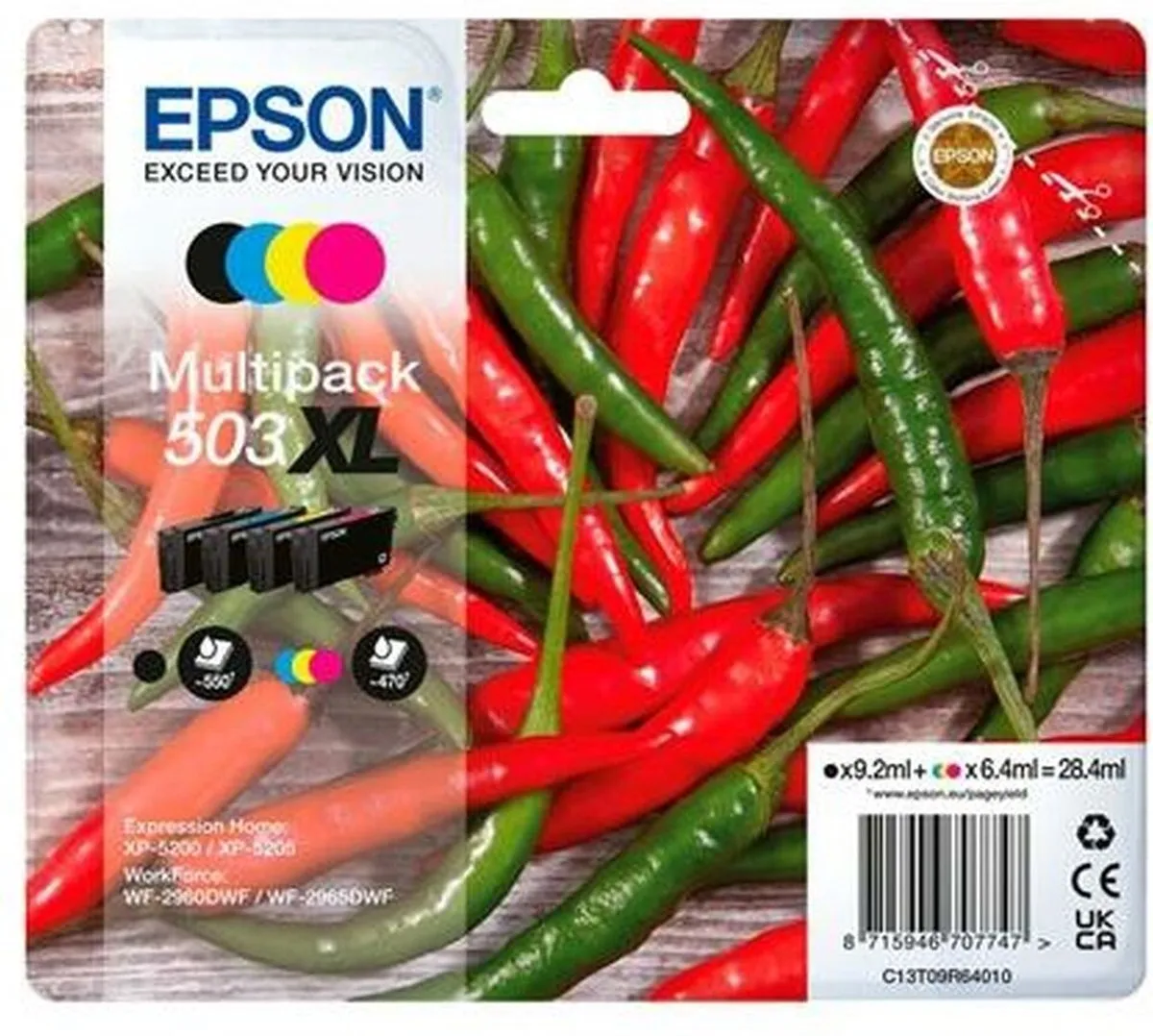 Epson 503XL Inktcartridge - 500 pagina's - Multicolor