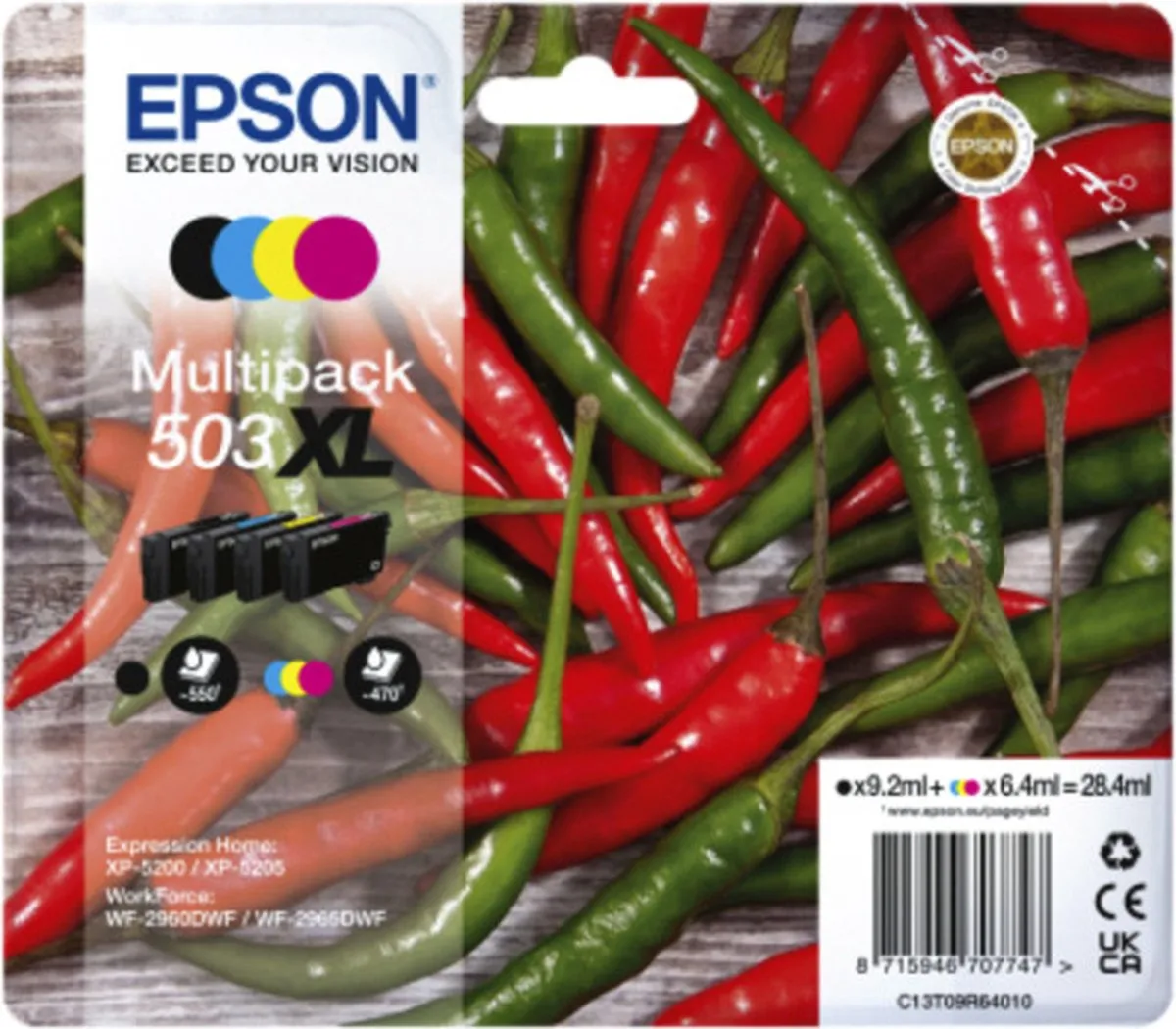 Epson 503XL Inktcartridge - 500 pagina's - Multicolor