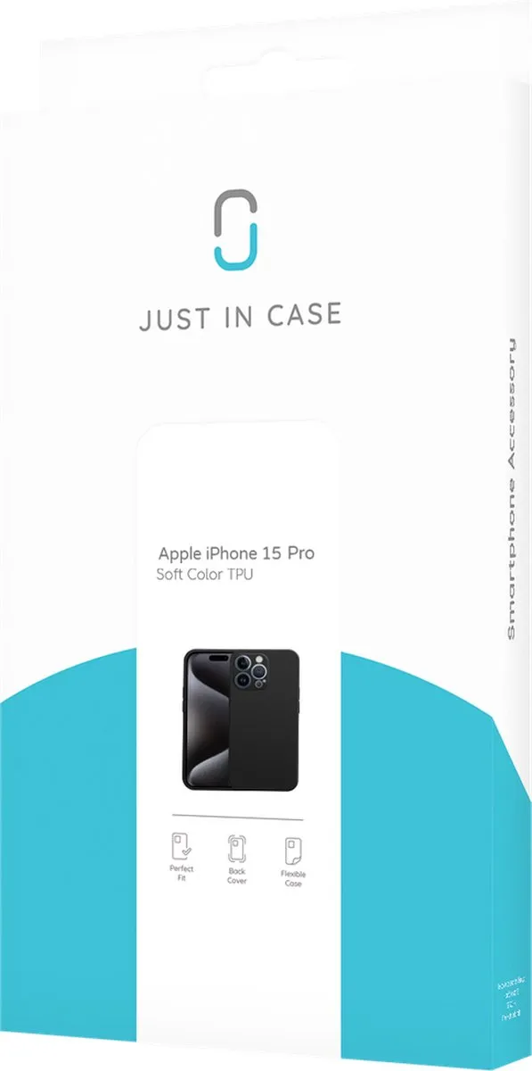 Just in Case iPhone 15 Pro Hoesje 8132024 - Zwart - afbeelding 6 van 6