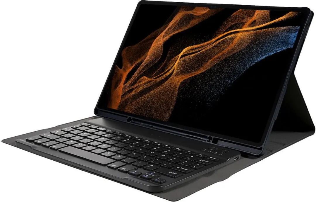 Just in Case Galaxy Tab S8 Ultra Hoes met Toetsenbord - Zwart