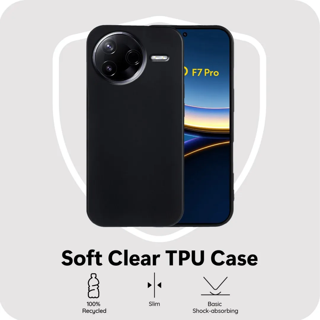 Just in Case Hoesje Xiaomi Poco F7 Pro Siliconen - Zwart - afbeelding 6 van 6