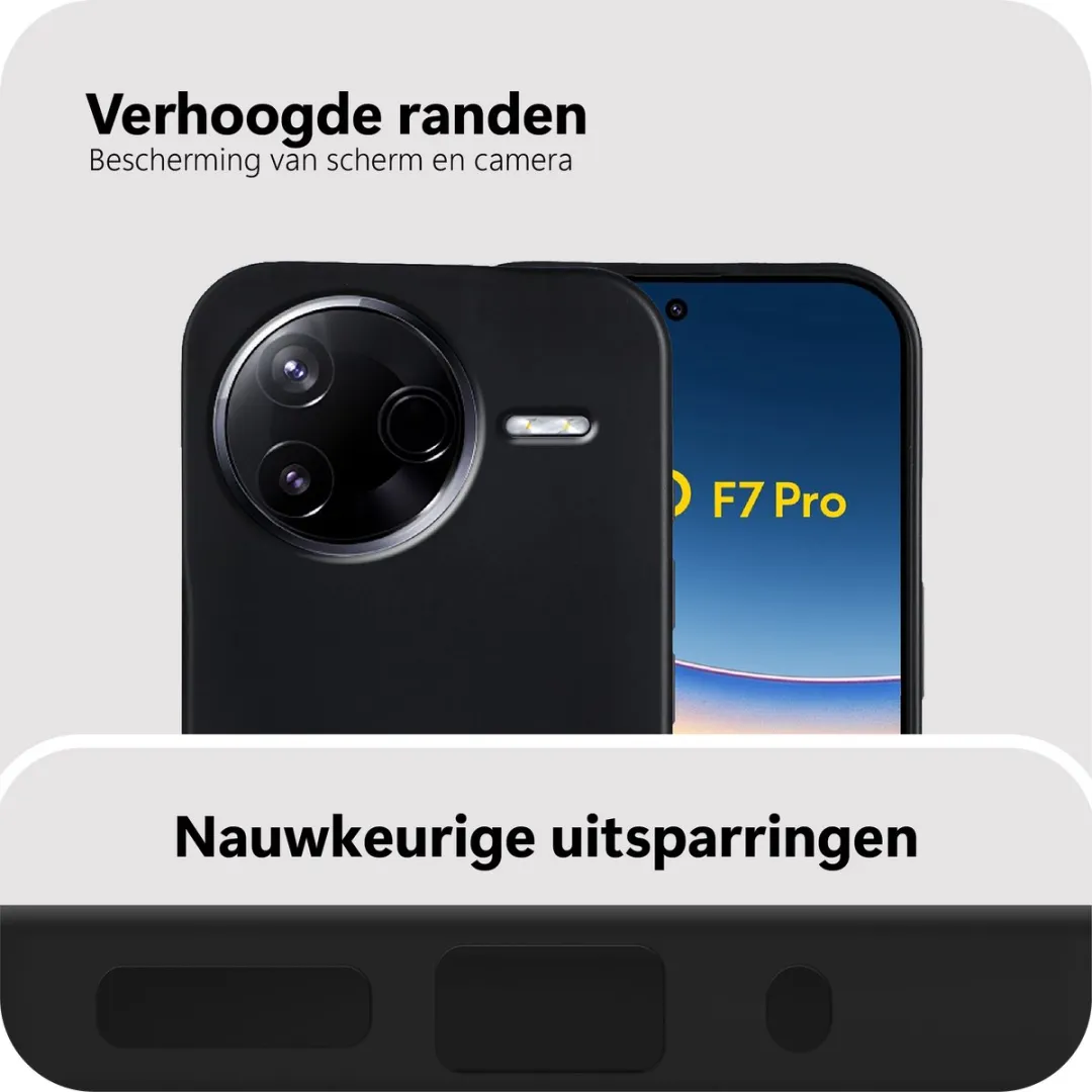Just in Case Hoesje Xiaomi Poco F7 Pro Siliconen - Zwart