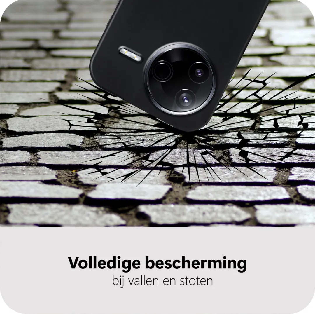 Just in Case Hoesje Xiaomi Poco F7 Pro Siliconen - Zwart