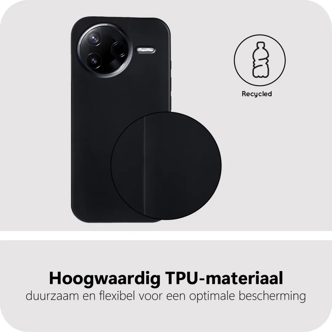 Just in Case Hoesje Xiaomi Poco F7 Pro Siliconen - Zwart