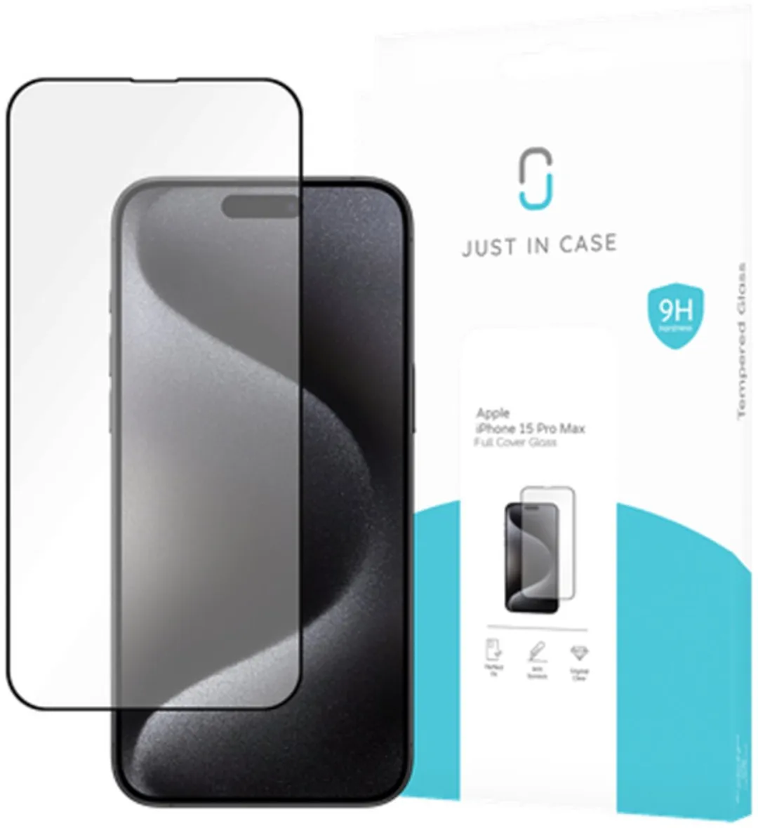 Just in Case iPhone 15 Pro Max Full Cover Glas