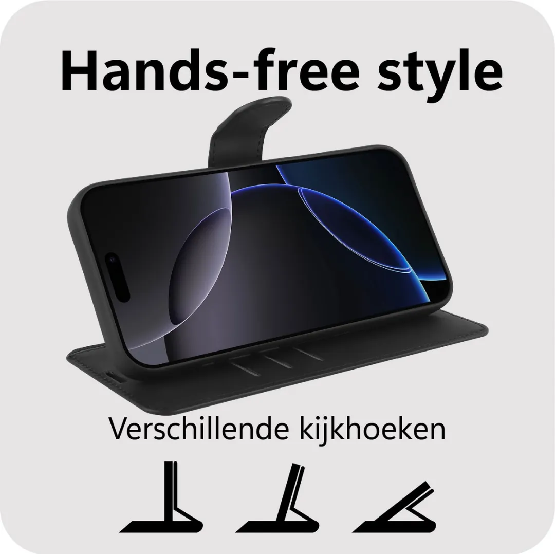 Just in Case iPhone 17 Pro Hoesje MAP2762PW1 - Pasjeshouder 4 Stuks - Zwart