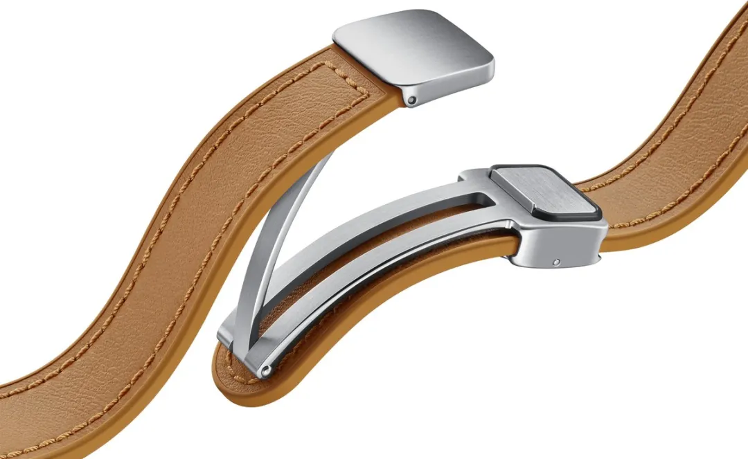 Samsung Watch D-Buckle Hybrid Leather Band S/M - Camel