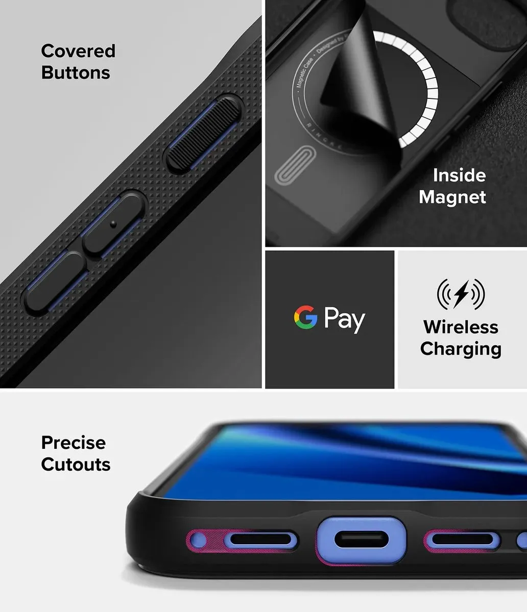 Ringke Onyx Magnetic Hoesje Zwart - MagSafe/Qi2