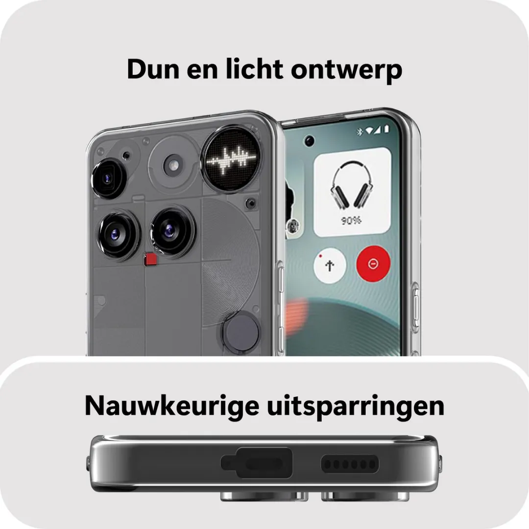 Just in Case Nothing Phone (3) Hoesje Siliconen MNT2777KL0 - Transparant