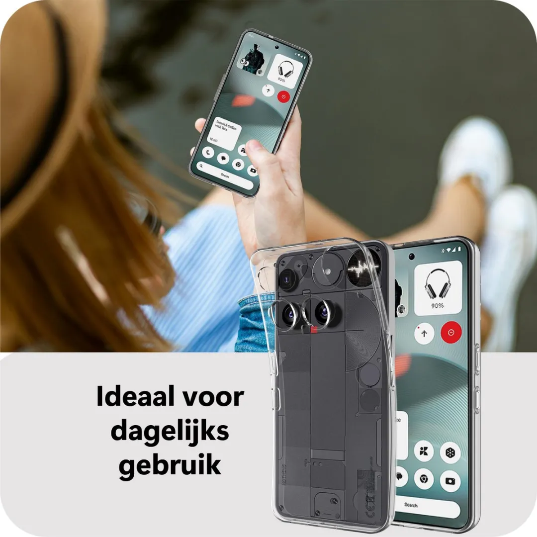 Just in Case Nothing Phone (3) Hoesje Siliconen MNT2777KL0 - Transparant