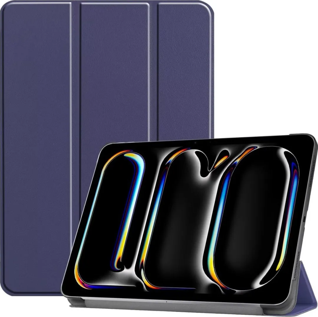 Just in Case TriFold Bookcase Hoes iPad Pro 13 2024/2025 M4/M5 - Blauw