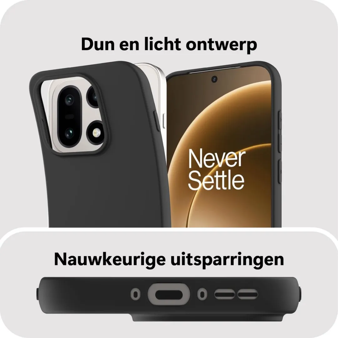 Just in Case OnePlus 15 Siliconen Hoesje MON2828KL1 - Zwart