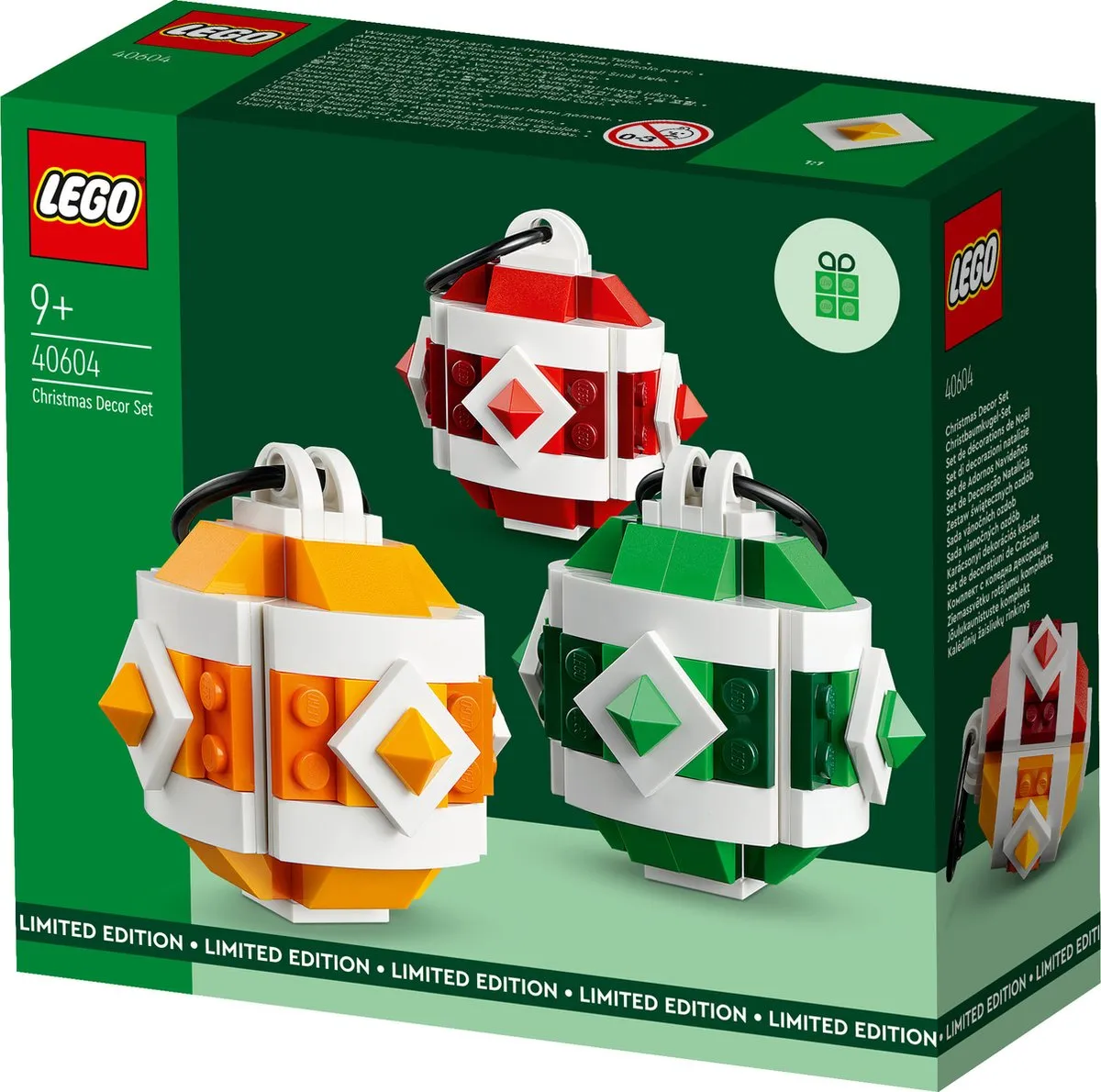 LEGO Kerstballen 40604 - 182 Stukken - Multicolor
