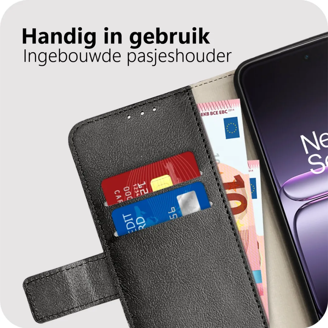 Just in Case Bookcase Classic MON2787CW1 Hoesje - OnePlus Nord CE5 - 2 Pasjes - Zwart