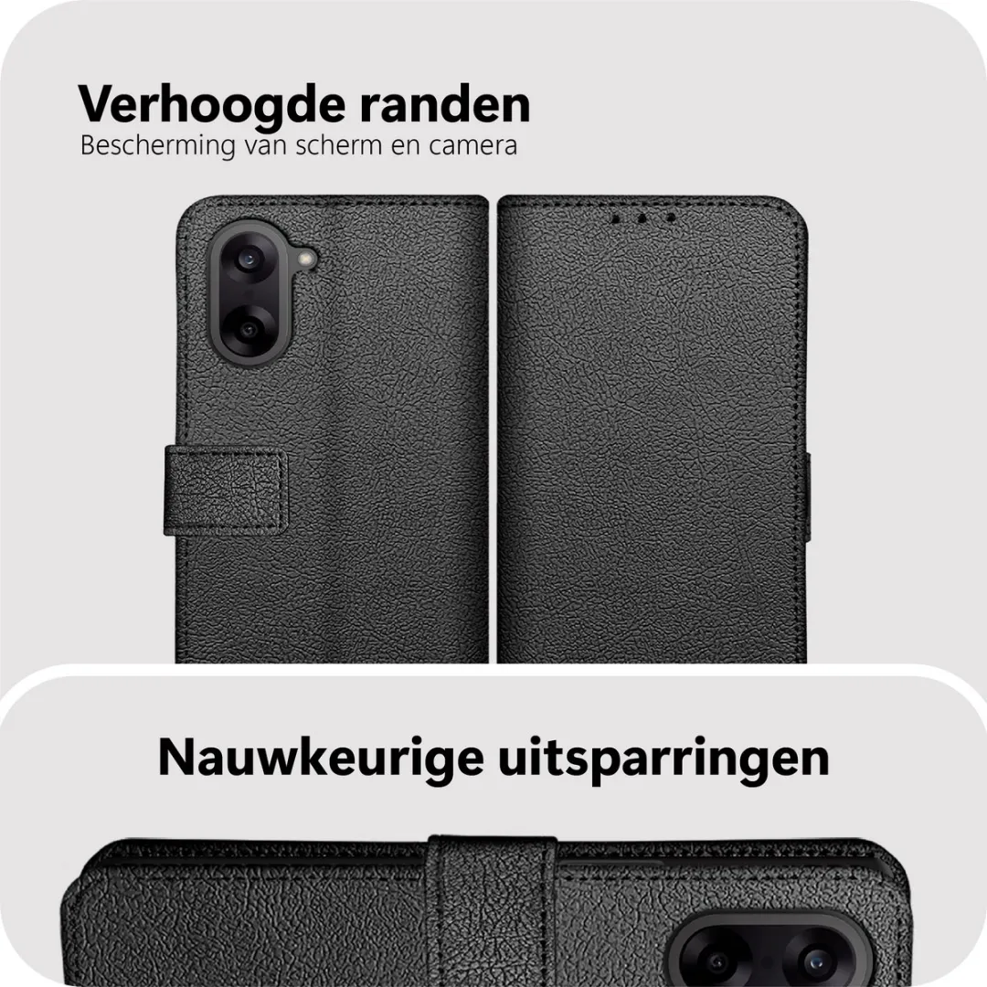 Just in Case Bookcase Classic MON2787CW1 Hoesje - OnePlus Nord CE5 - 2 Pasjes - Zwart - afbeelding 6 van 6