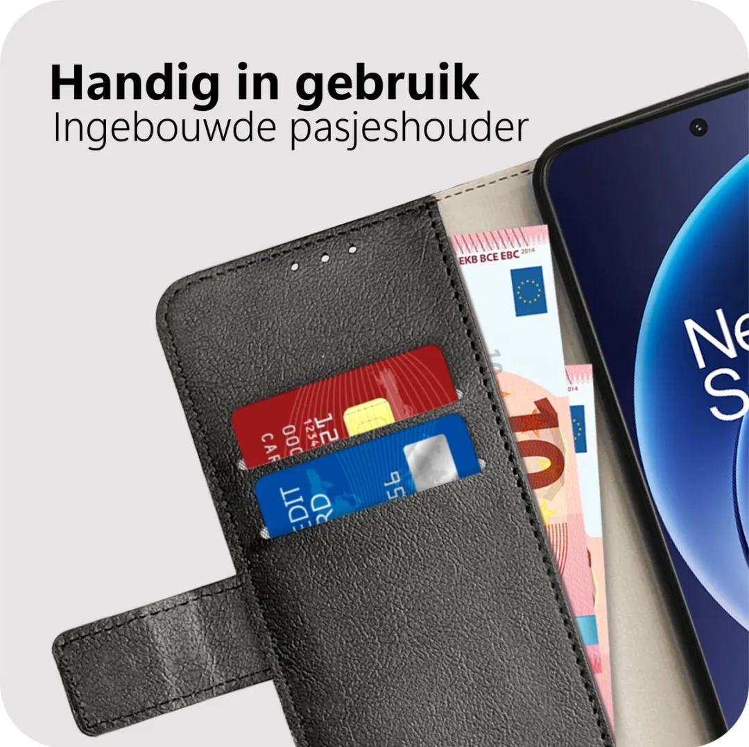 Just in Case Bookcase Classic MON2829CW1 Hoesje - OnePlus 15R - 2 Pasjes - Zwart - afbeelding 6 van 6