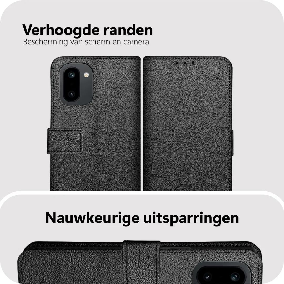 Just in Case Bookcase Classic MON2829CW1 Hoesje - OnePlus 15R - 2 Pasjes - Zwart