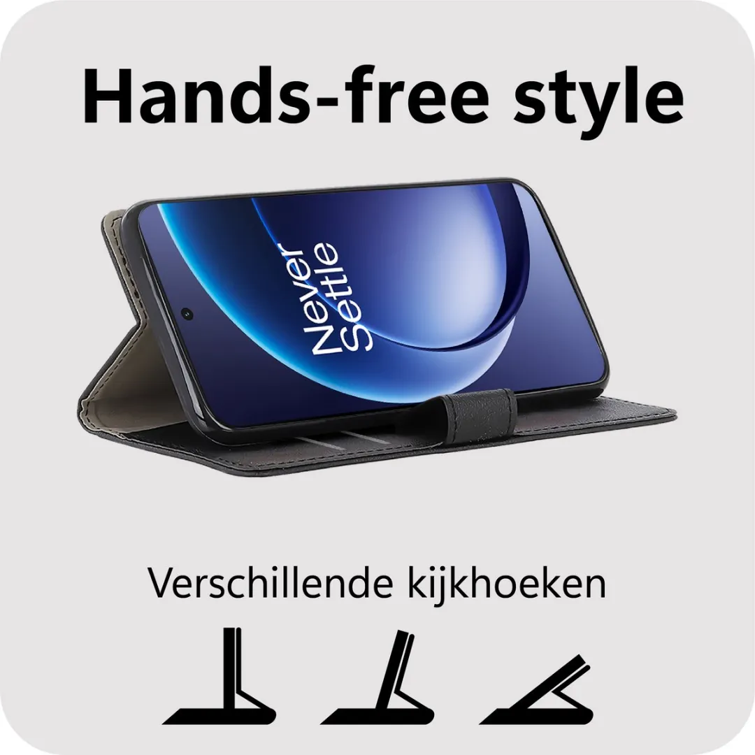 Just in Case Bookcase Classic MON2829CW1 Hoesje - OnePlus 15R - 2 Pasjes - Zwart