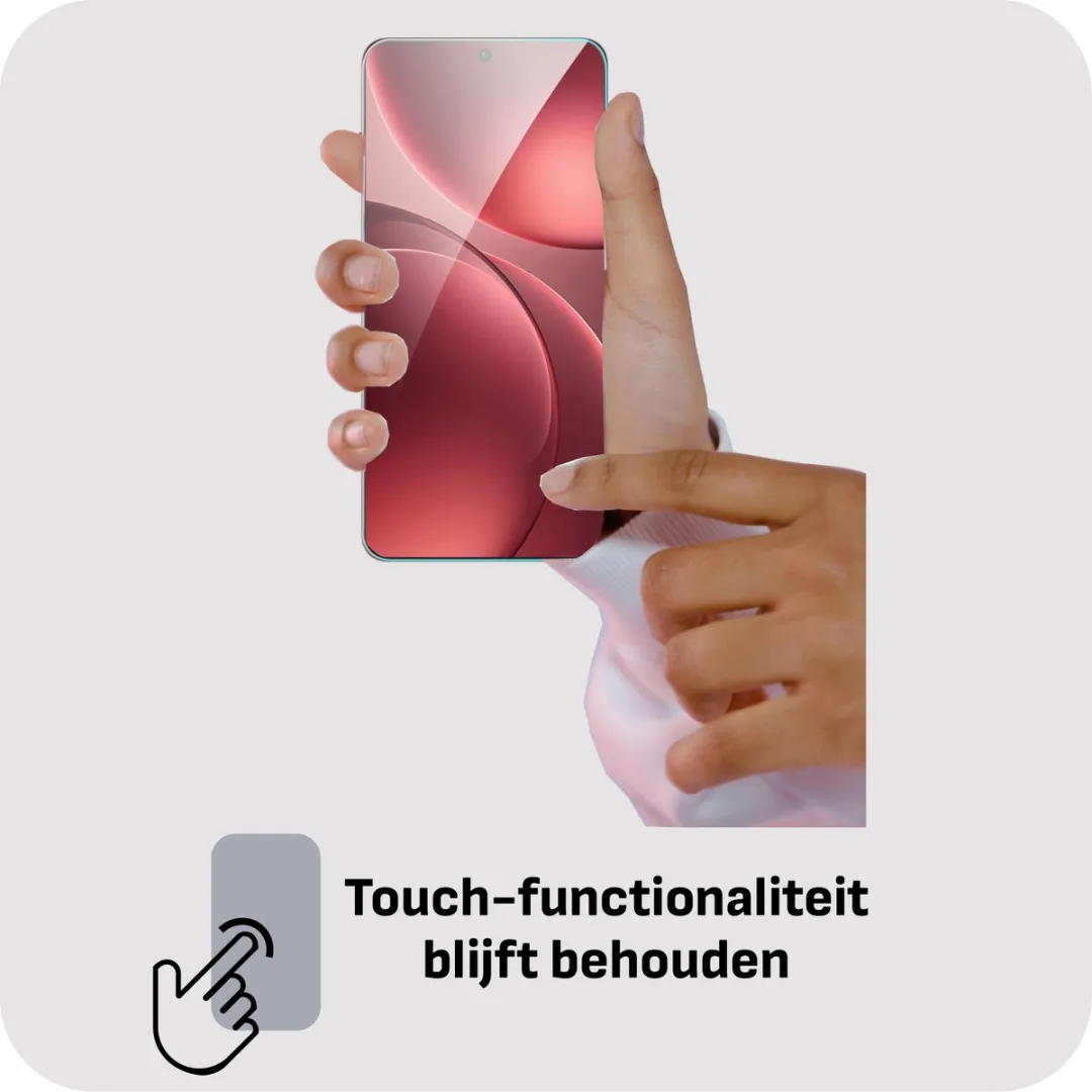 Just in Case Screenprotector Oppo Find X9 Pro - Gehard Glas - afbeelding 6 van 6