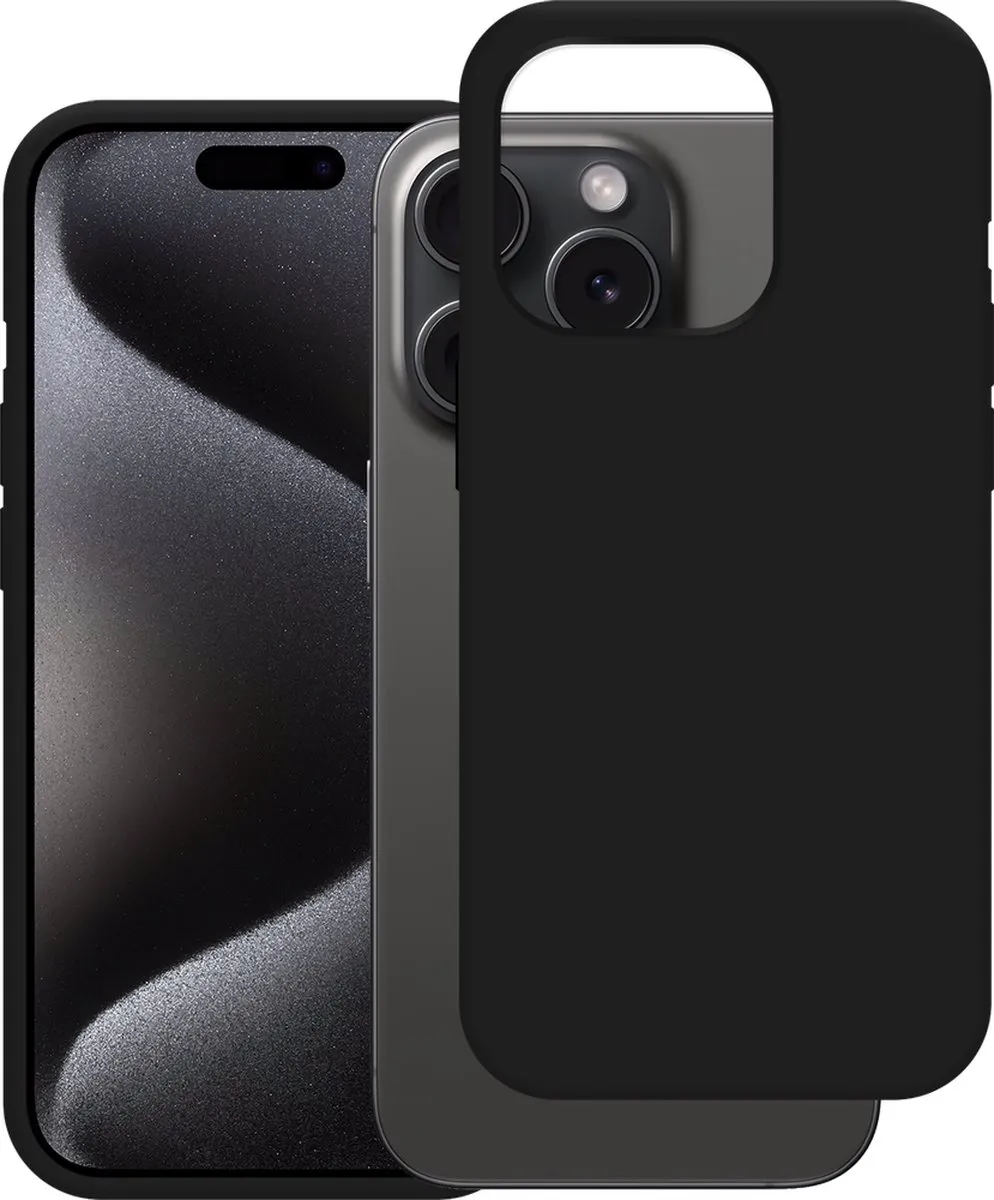Just in Case iPhone 15 Pro Hoesje Siliconen 8131980 - Zwart - afbeelding 6 van 6