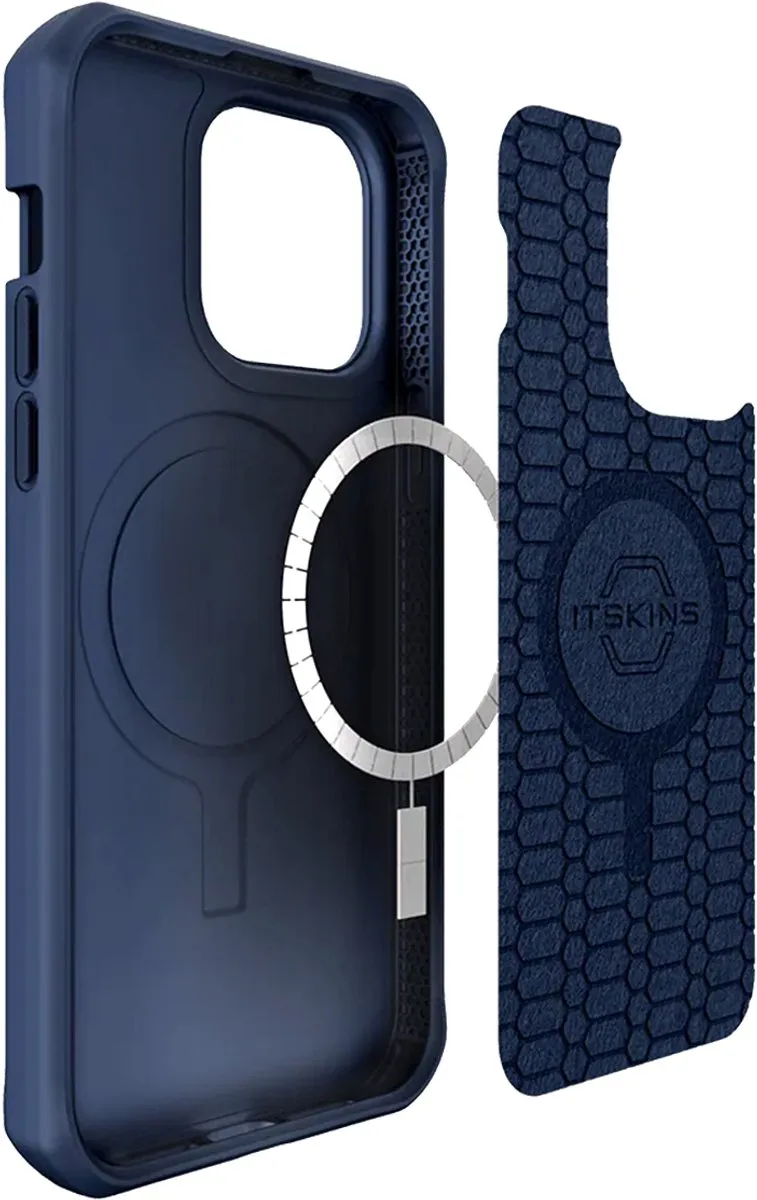 Itskins Ballistisch Nylon iPhone 14 Pro-hoesje ITBALNYLIP14PBL - Blauw
