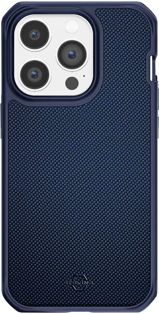 Itskins Ballistisch Nylon iPhone 14 Pro-hoesje ITBALNYLIP14PBL - Blauw