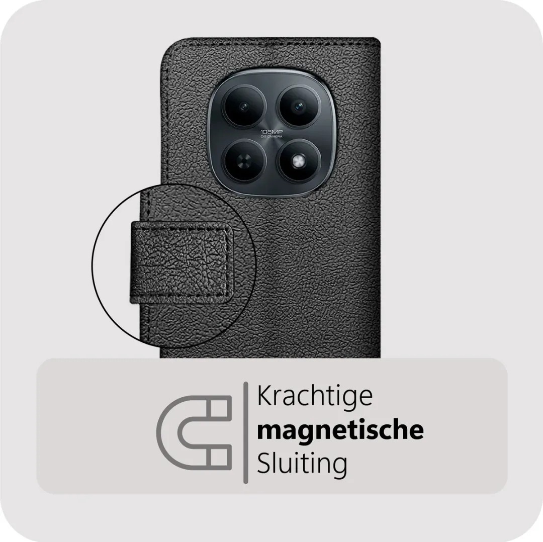 Just in Case Bookcase Classic MXM2874CW1 Hoesje - Xiaomi Poco M8 5G - 2 Pasjes - Zwart