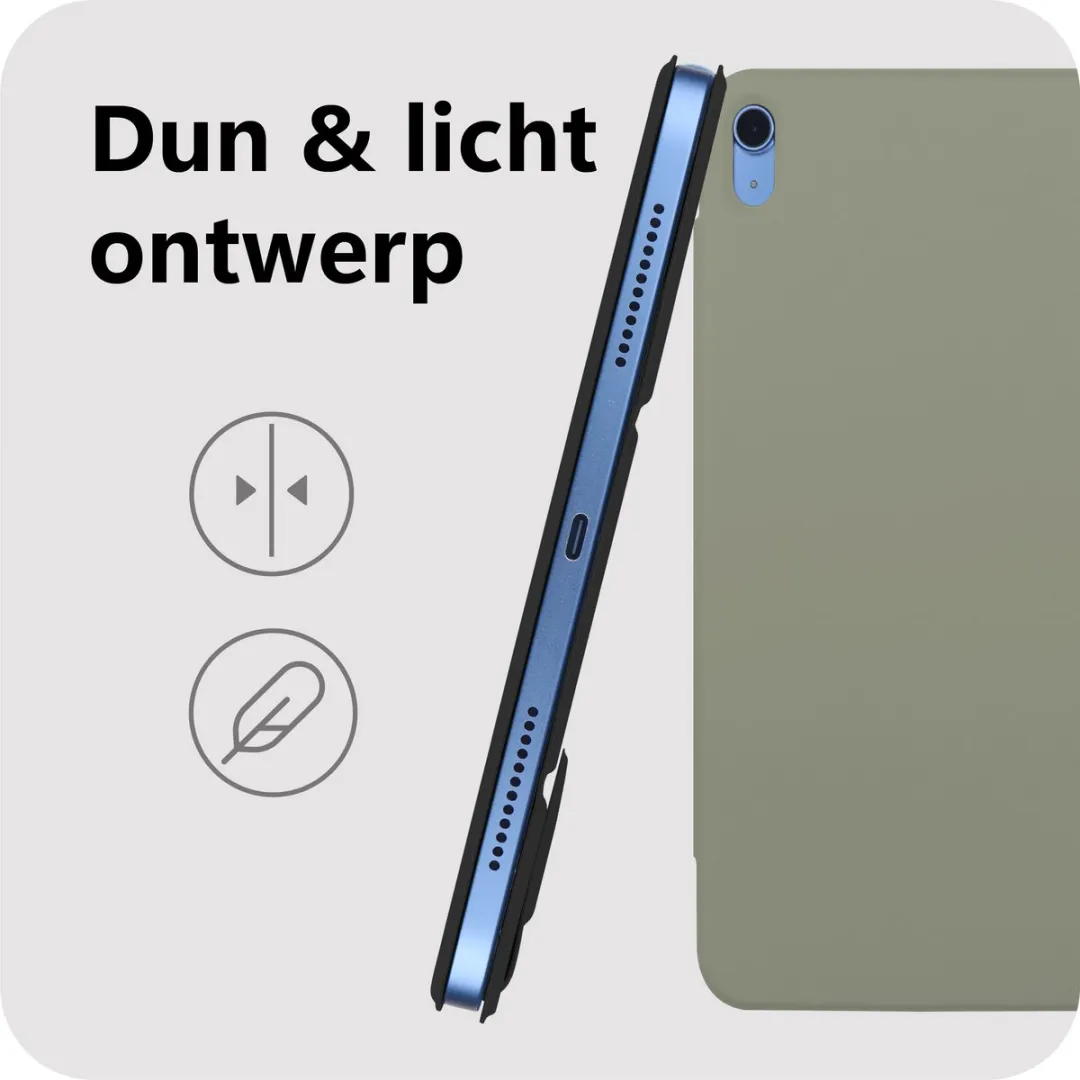 Just in Case iPad 11/10e Gen TriFold Bookcase Hoes - Groen