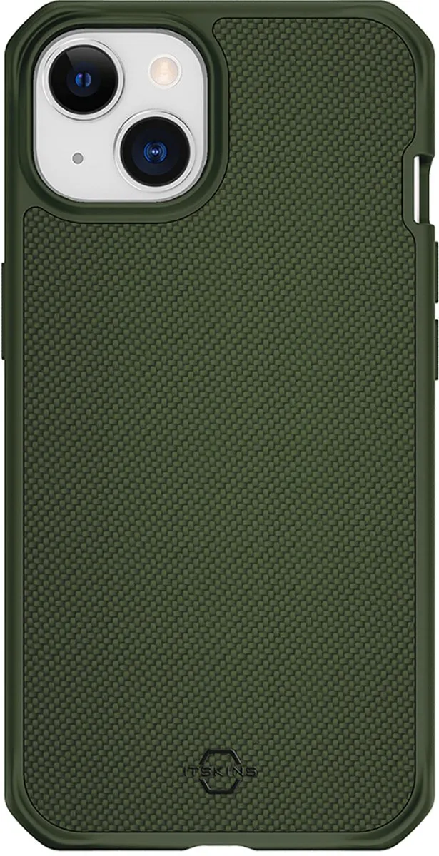 Itskins Ballistisch Nylon iPhone 14 Hoesje ITBALNYLIP14GN - Groen