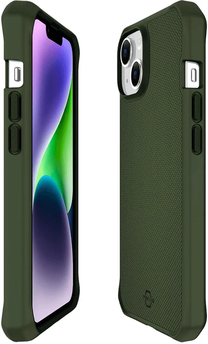 Itskins Ballistisch Nylon iPhone 14 Hoesje ITBALNYLIP14GN - Groen