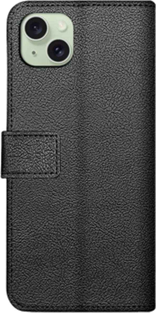 Just in Case Bookcase Classic iPhone 15 Plus Hoesje - 2 Pasjes - Zwart - afbeelding 2 van 6