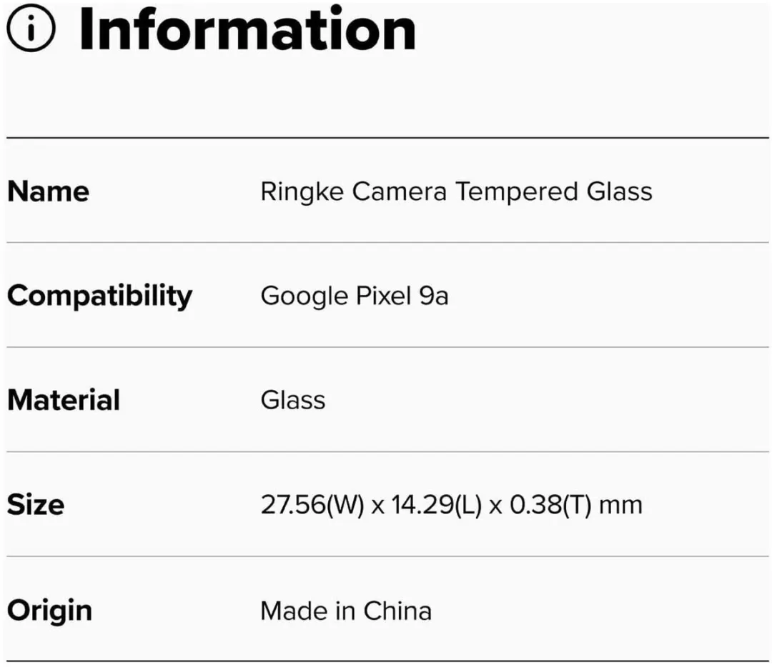 Ringke Lens Protector Google Pixel 9a - 2 Stuks