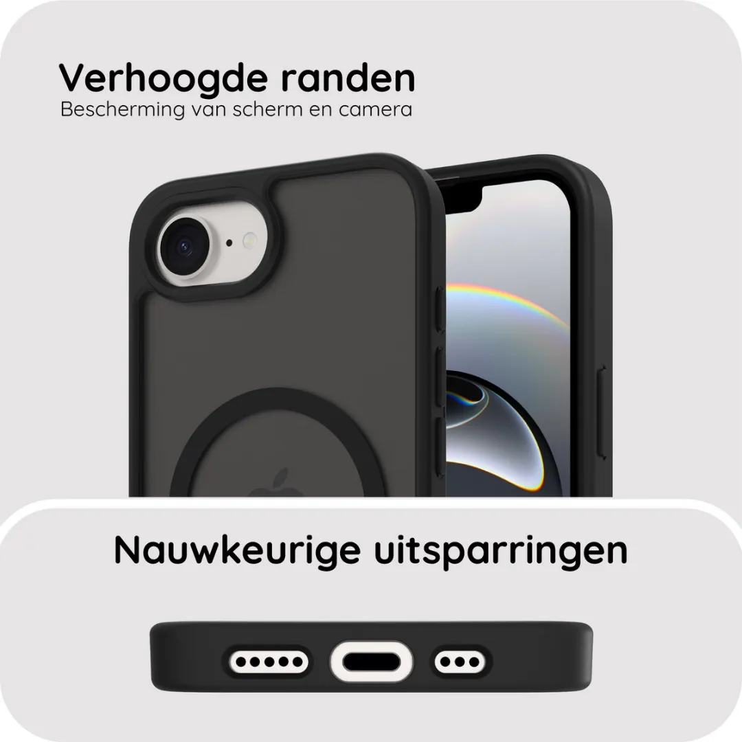 Just in Case iPhone 17e/16e MagSafe Hoesje - Military Grade - Zwart