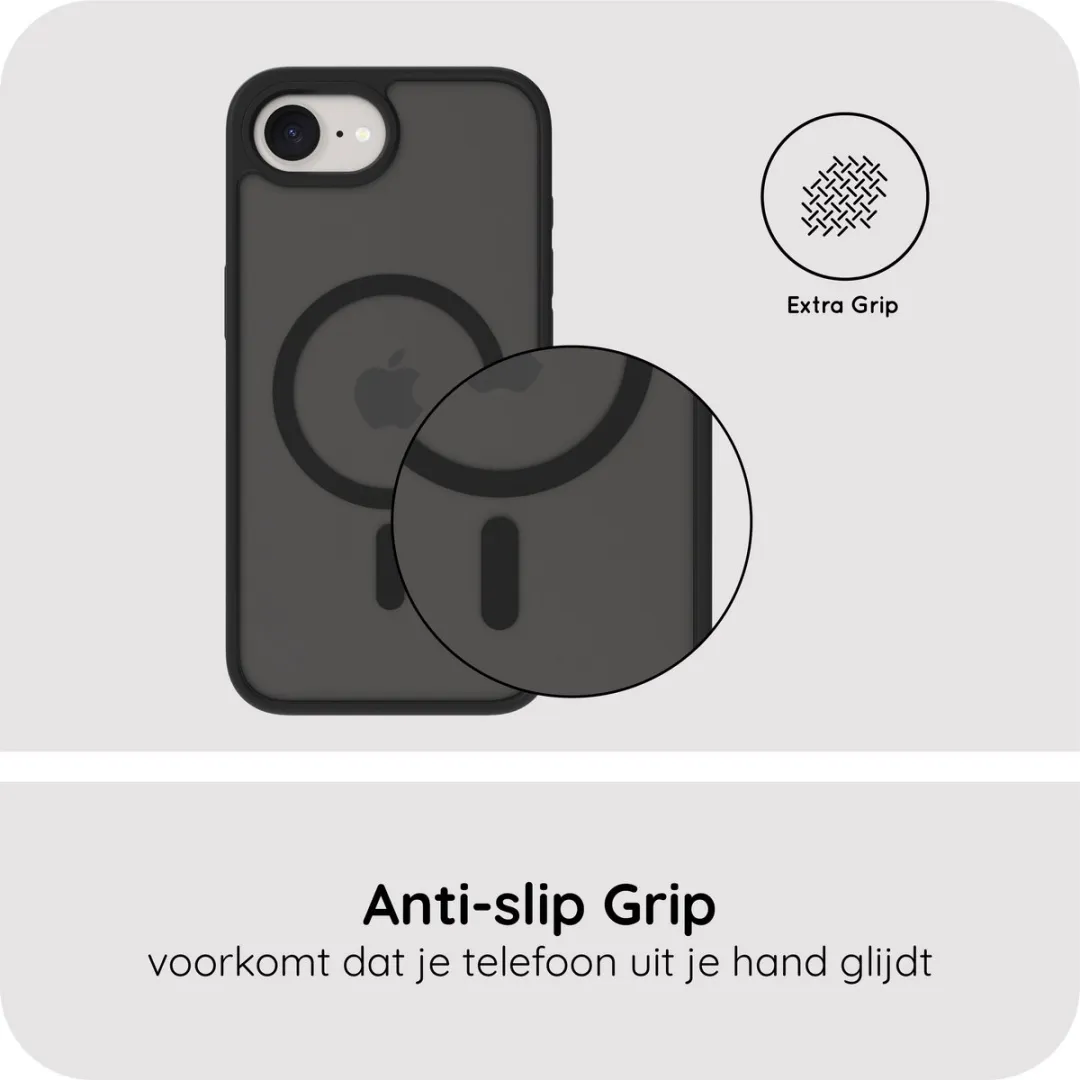 Just in Case iPhone 17e/16e MagSafe Hoesje - Military Grade - Zwart