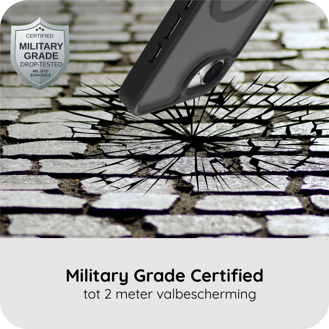 Just in Case iPhone 17e/16e MagSafe Hoesje - Military Grade - Zwart - afbeelding 6 van 6