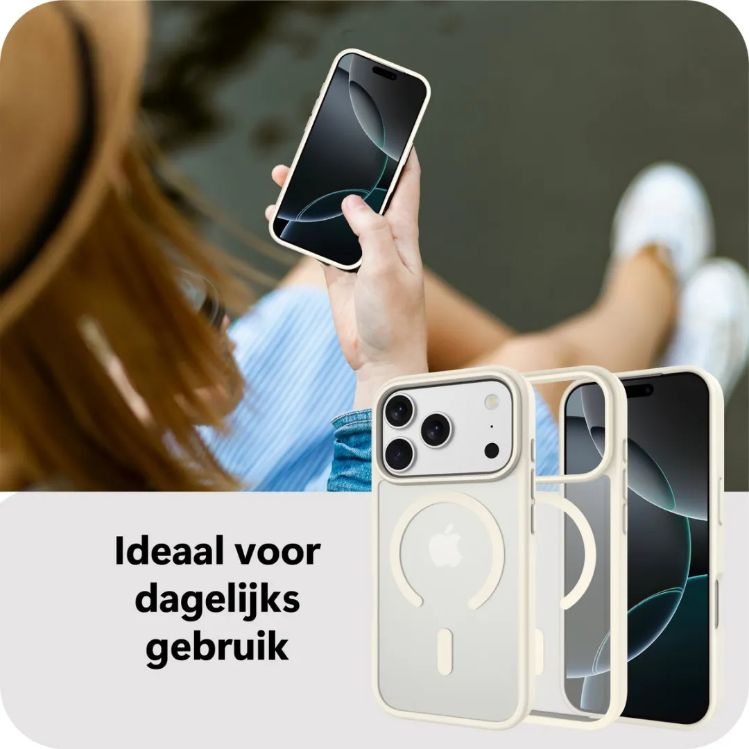 Just in Case iPhone 17 Pro Max MAP2763AE10M Hoesje - Military Grade - MagSafe - Wit