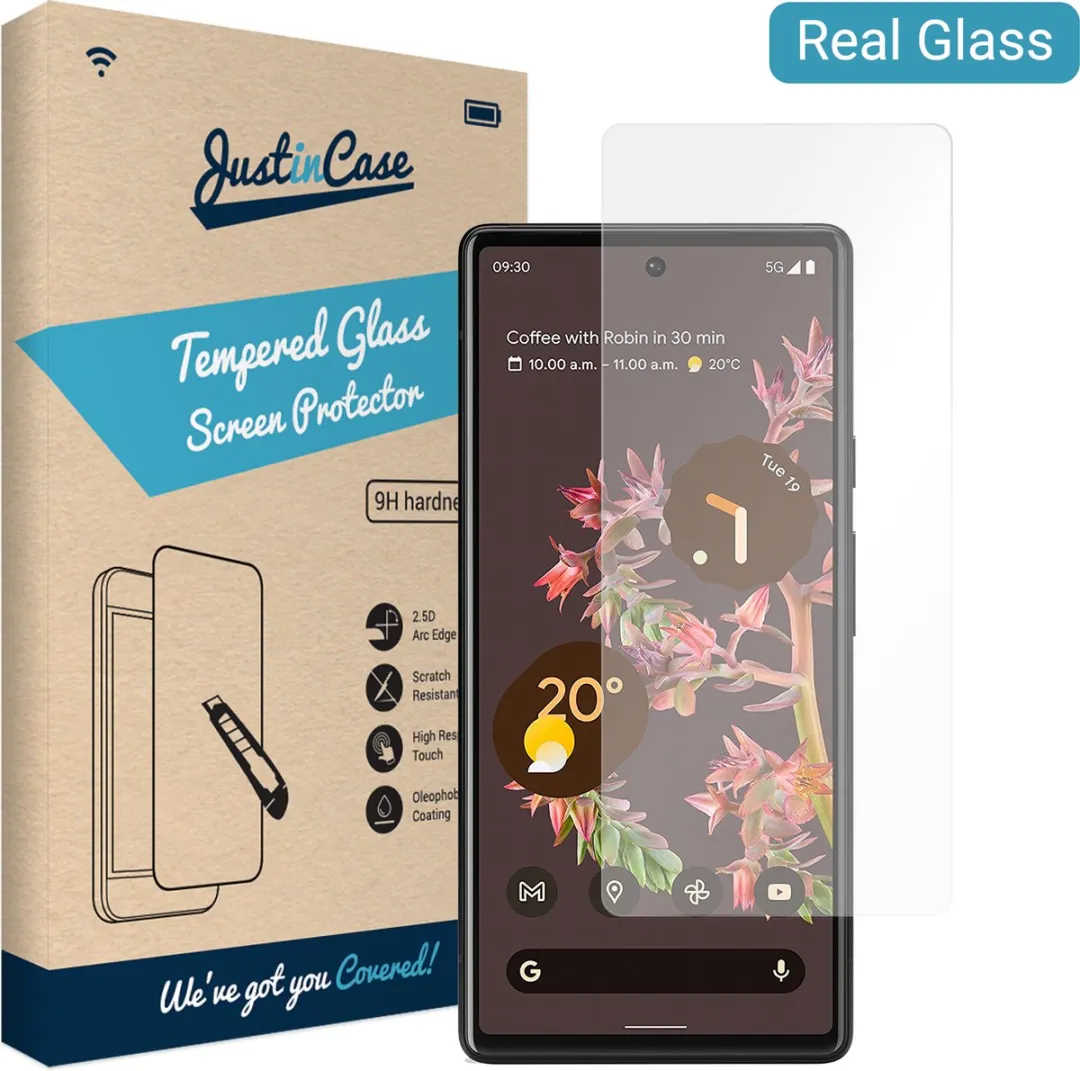 Just in Case Google Pixel 6a Tempered Glass