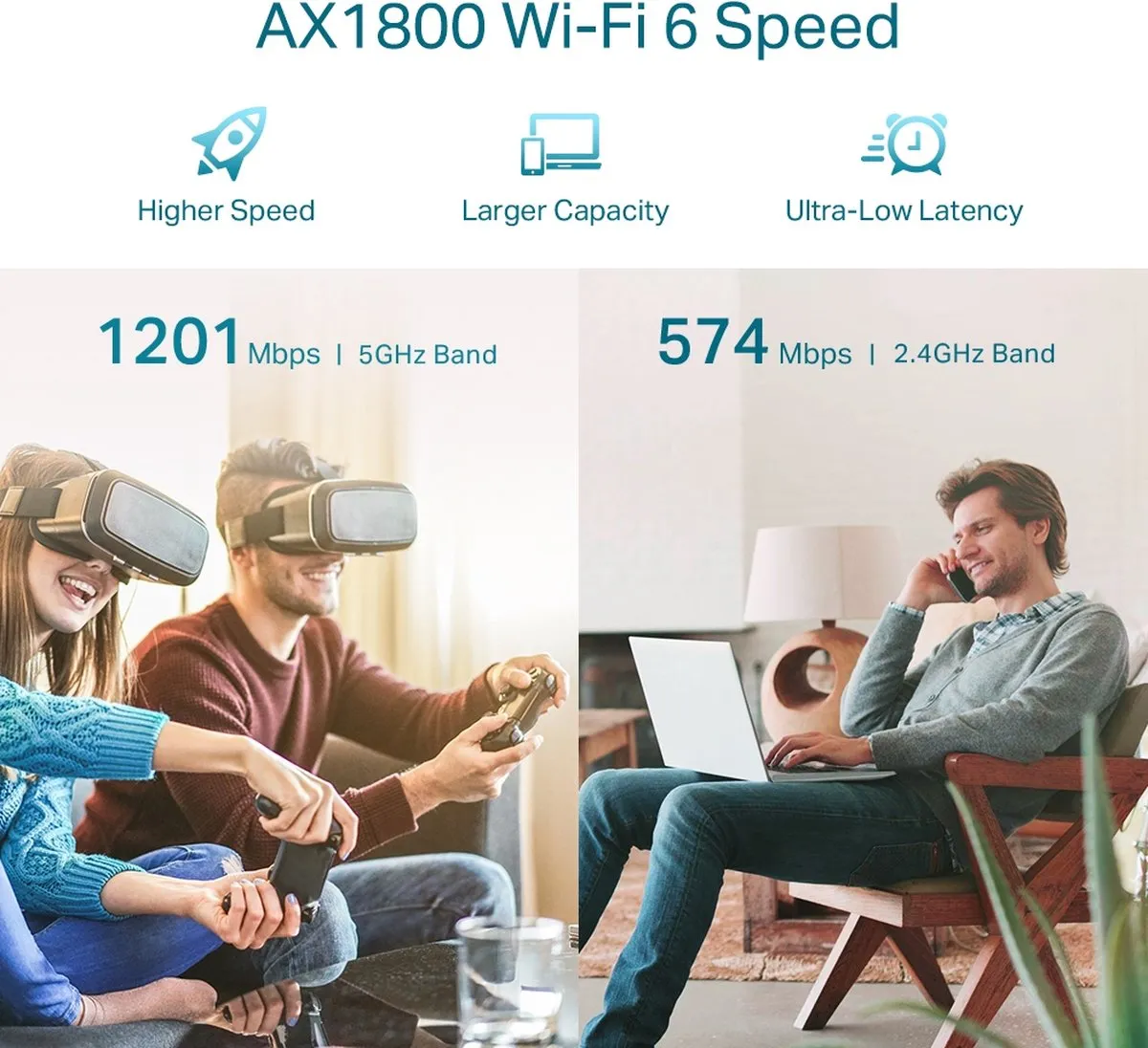 TP-Link RE605X WiFi 6 Repeater - AX1800 - Wit - afbeelding 6 van 6