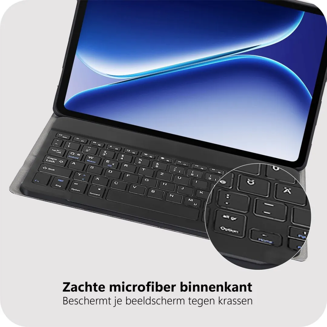 Just in Case TON2868KB1QZ Tablethoes met Toetsenbord - OnePlus Pad Go 2 - Zwart