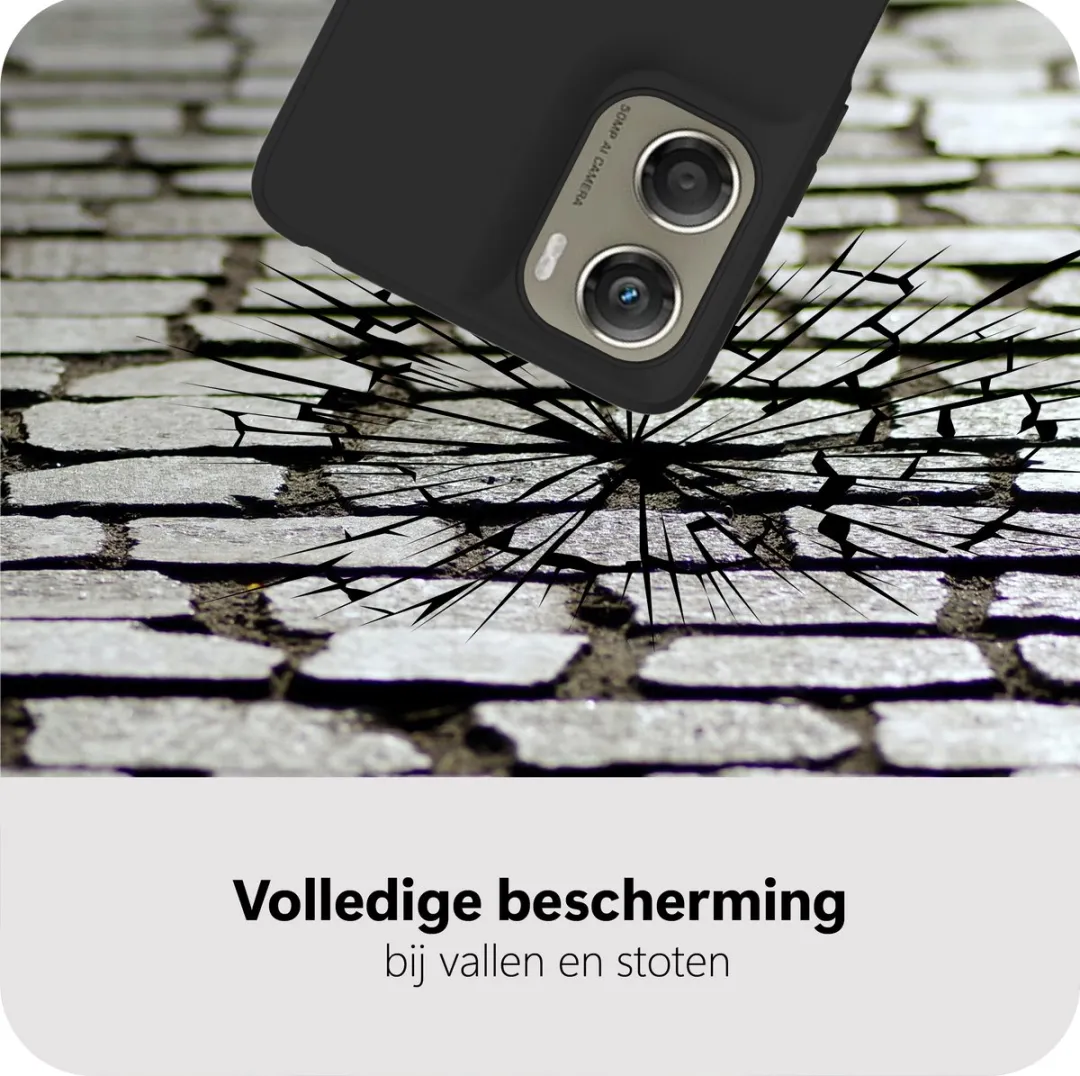 Just in Case Moto G06/G06 Power Hoesje met Koord - Zwart