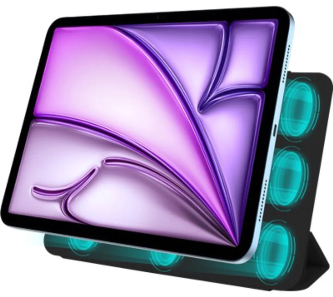 Just in Case iPad Air 11 Hoes - Magnetic TriFold Bookcase - Zwart - afbeelding 6 van 6