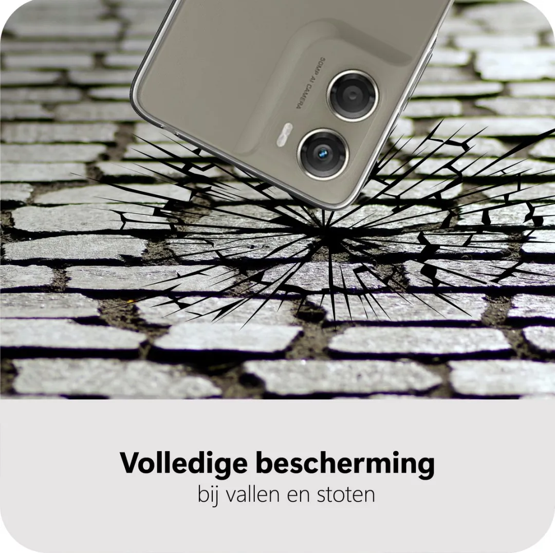 Just in Case Moto G06/G06 Power Hoesje met Koord - Transparant - afbeelding 2 van 6