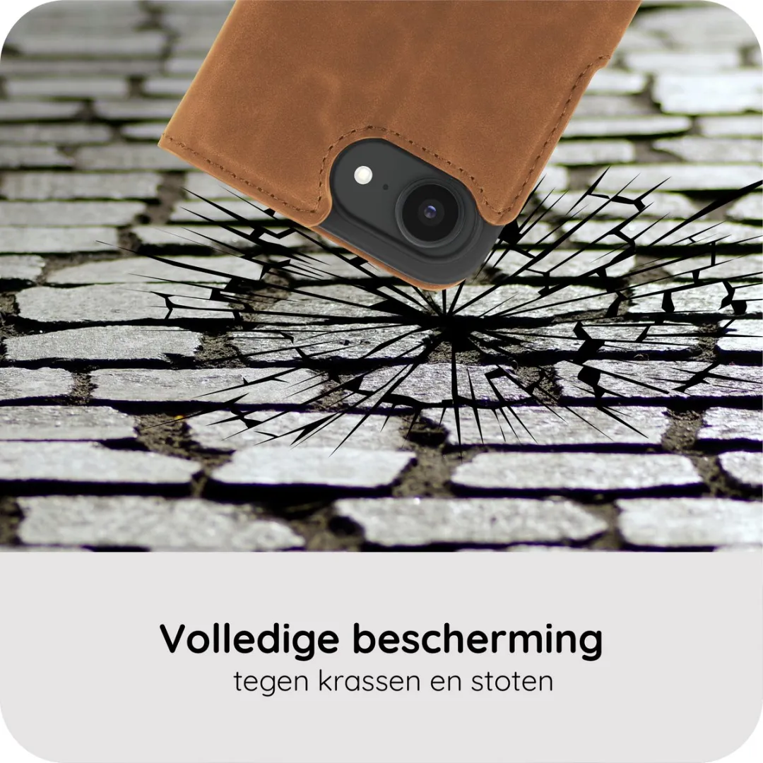 Just in Case iPhone 17/16 Hoesje Bruin - 4 Pasjes