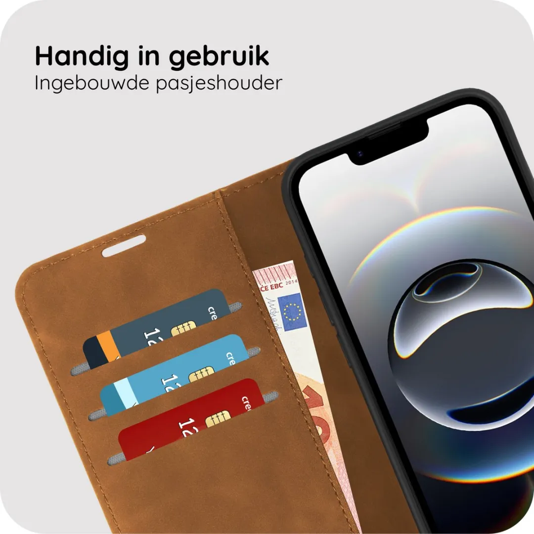 Just in Case iPhone 17/16 Hoesje Bruin - 4 Pasjes