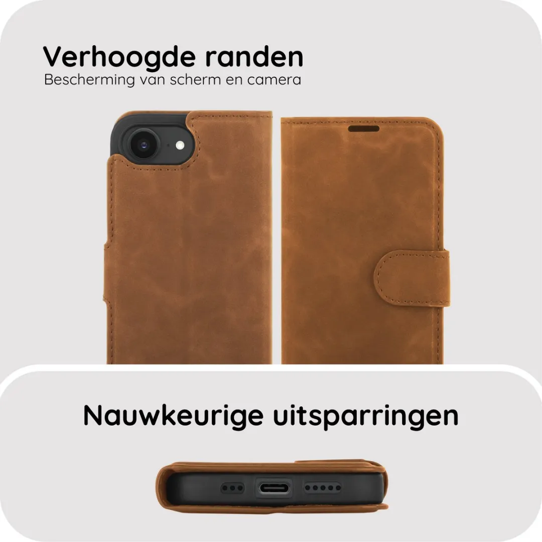 Just in Case iPhone 17/16 Hoesje Bruin - 4 Pasjes - afbeelding 6 van 6