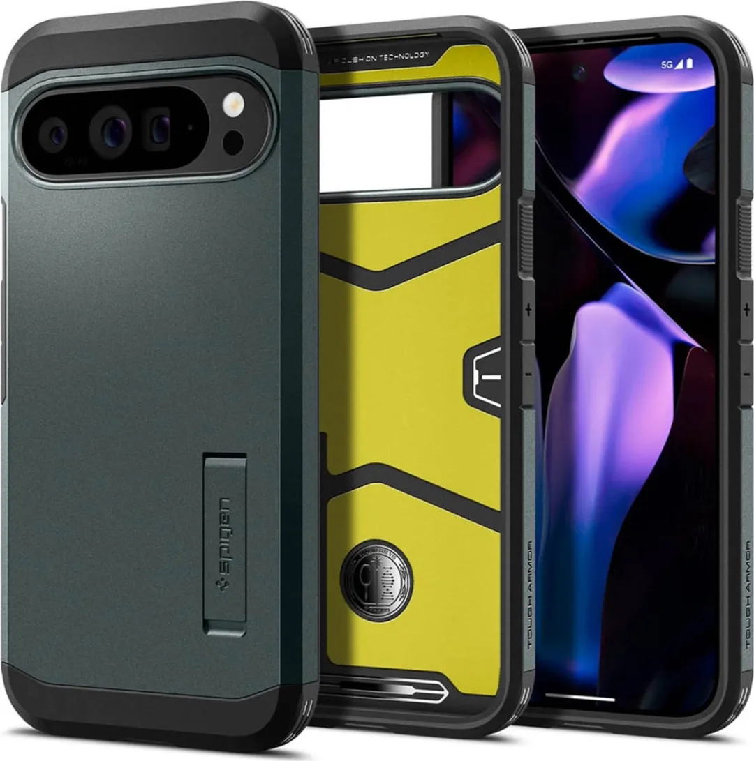 Spigen Tough Armor ACS07728 Hoesje - Google Pixel 9 Pro XL - Groen